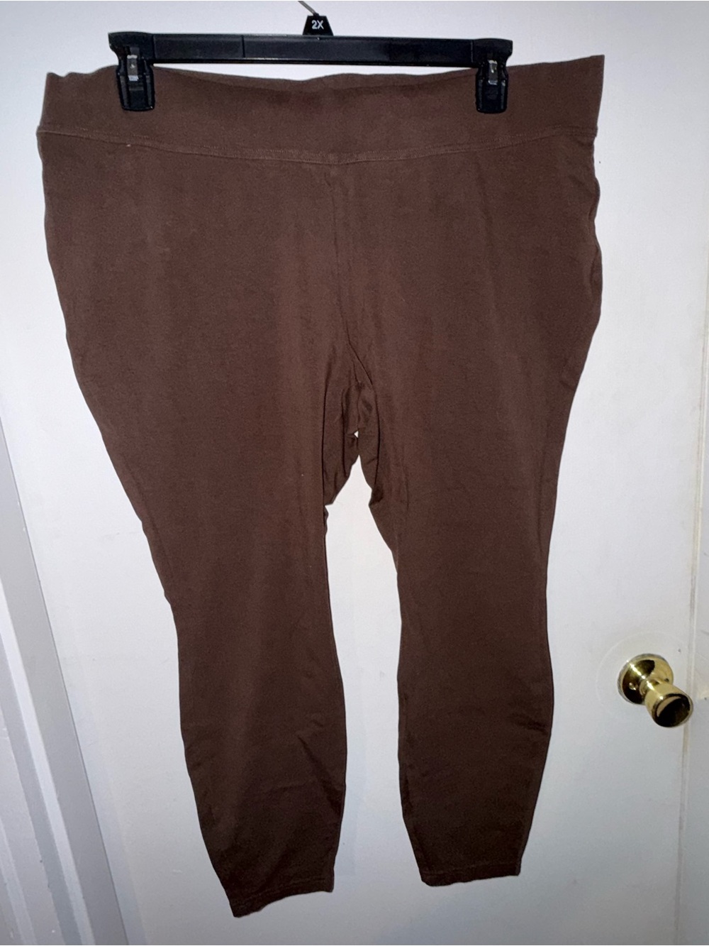 Lands' End “Rich Coffee”  Brown Starfish Knit Leggings Women’s 2X 22/24
